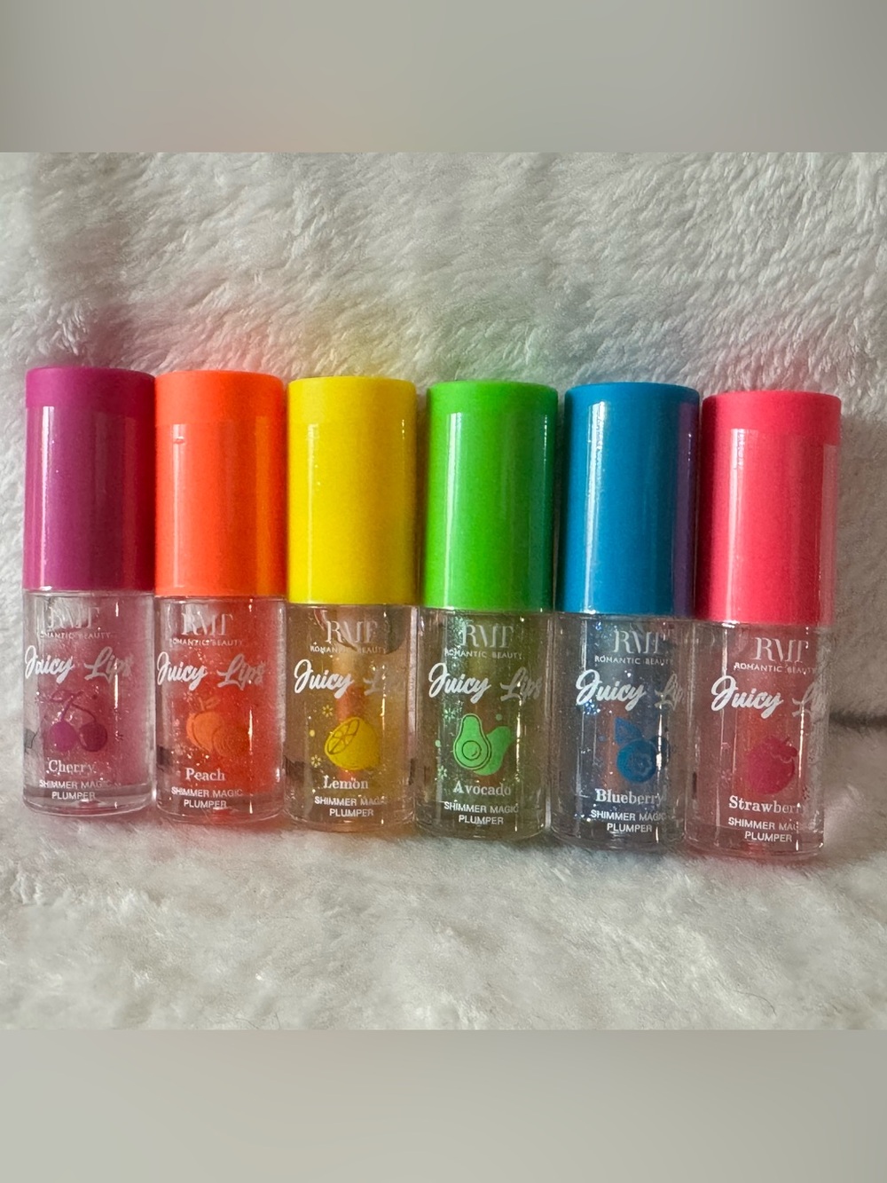 Juicy Lips Shimmer Lip Plumper Set - Neon Caps